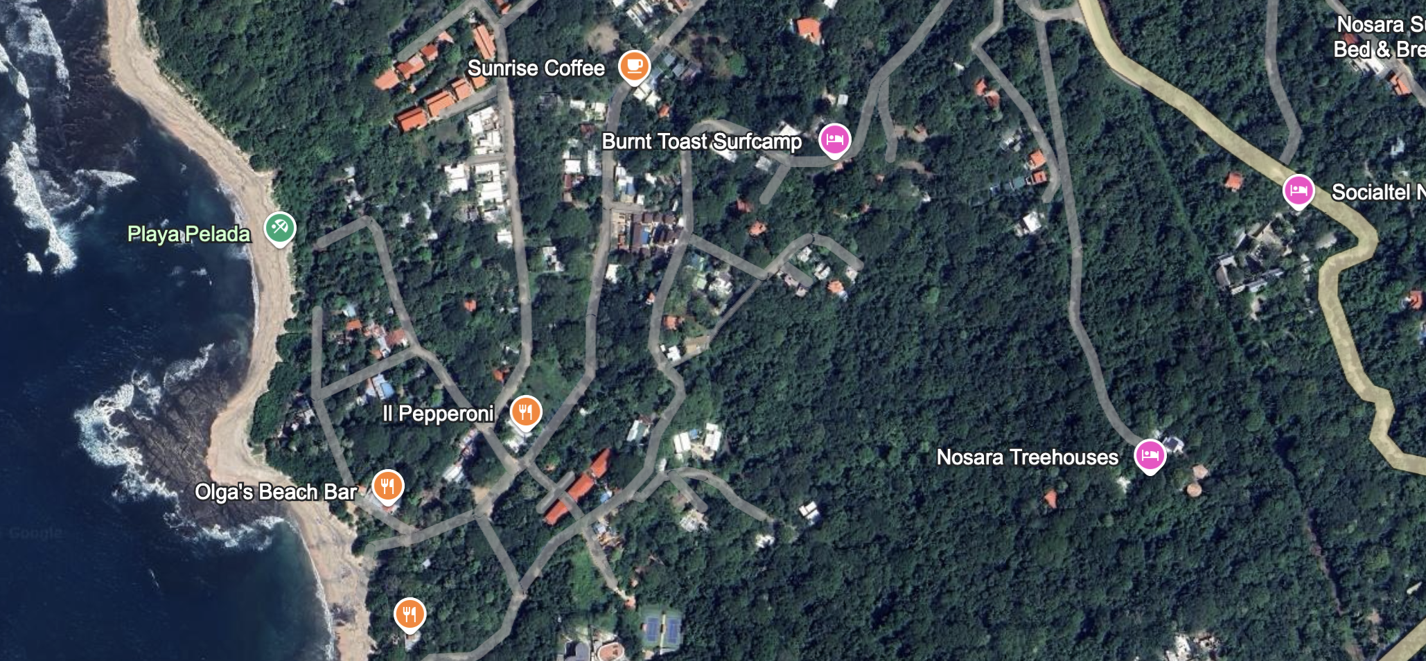 Location map showing nearby amenities