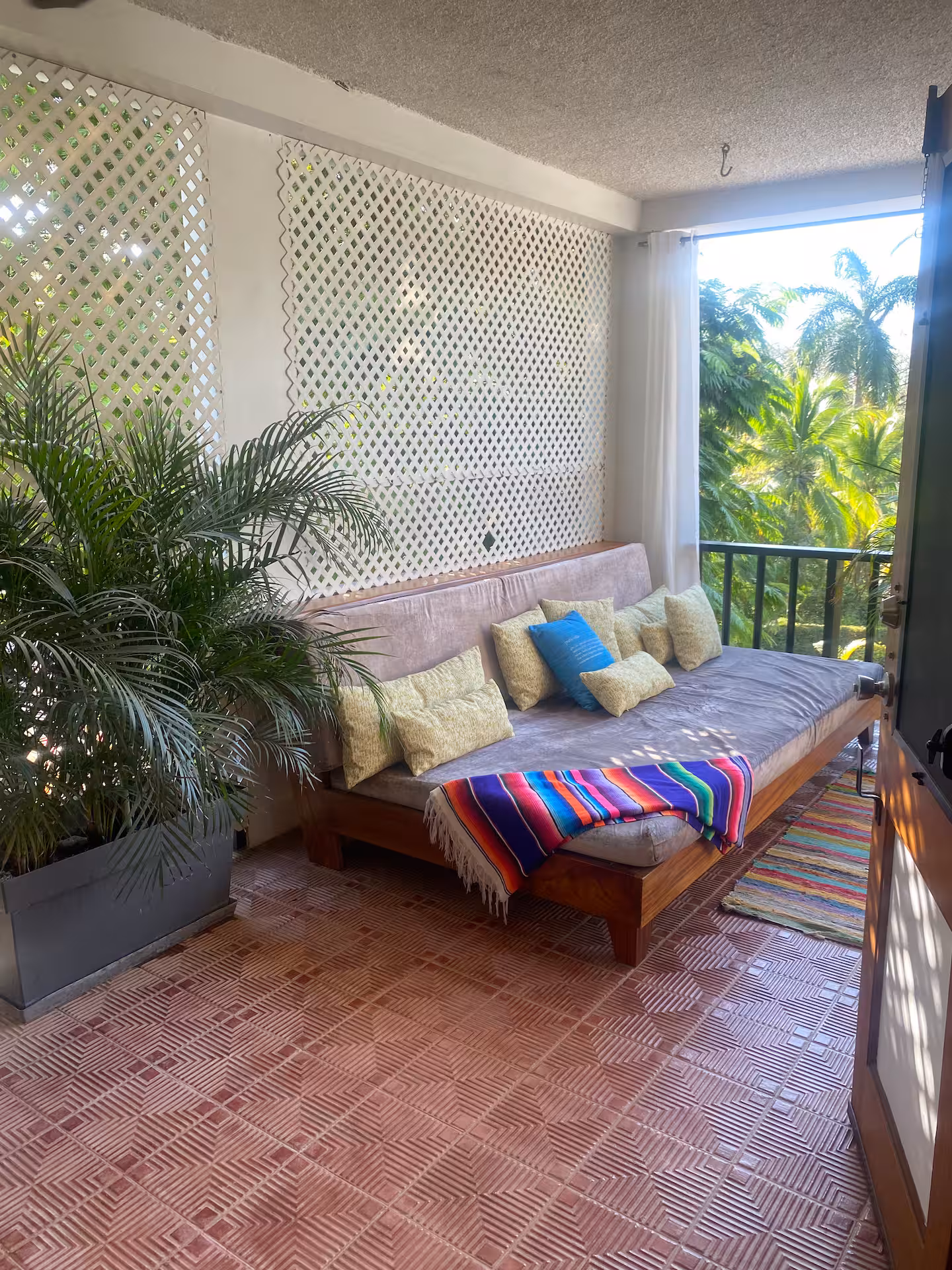 Outdoor patio seating area