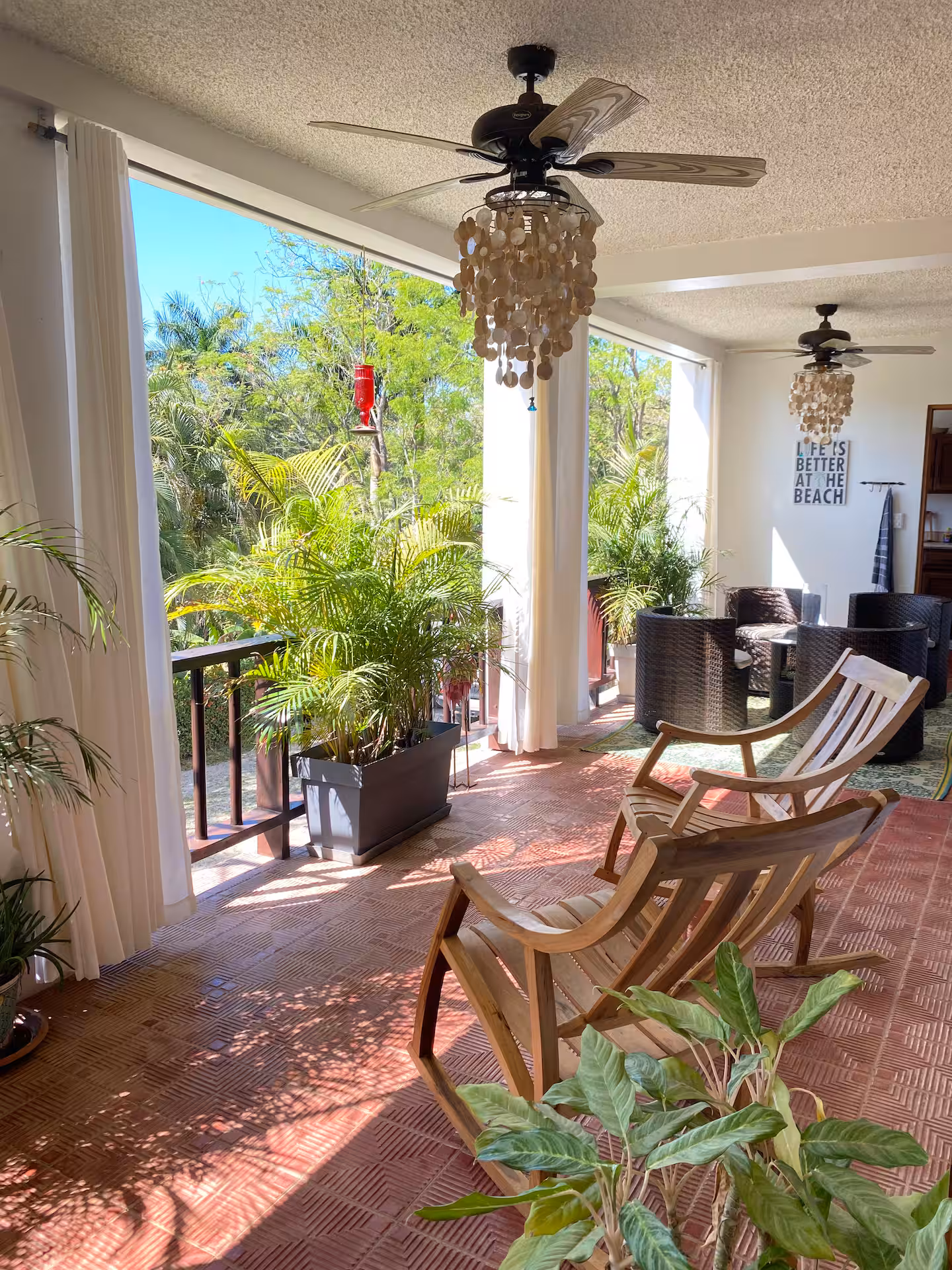 Private patio with jungle views