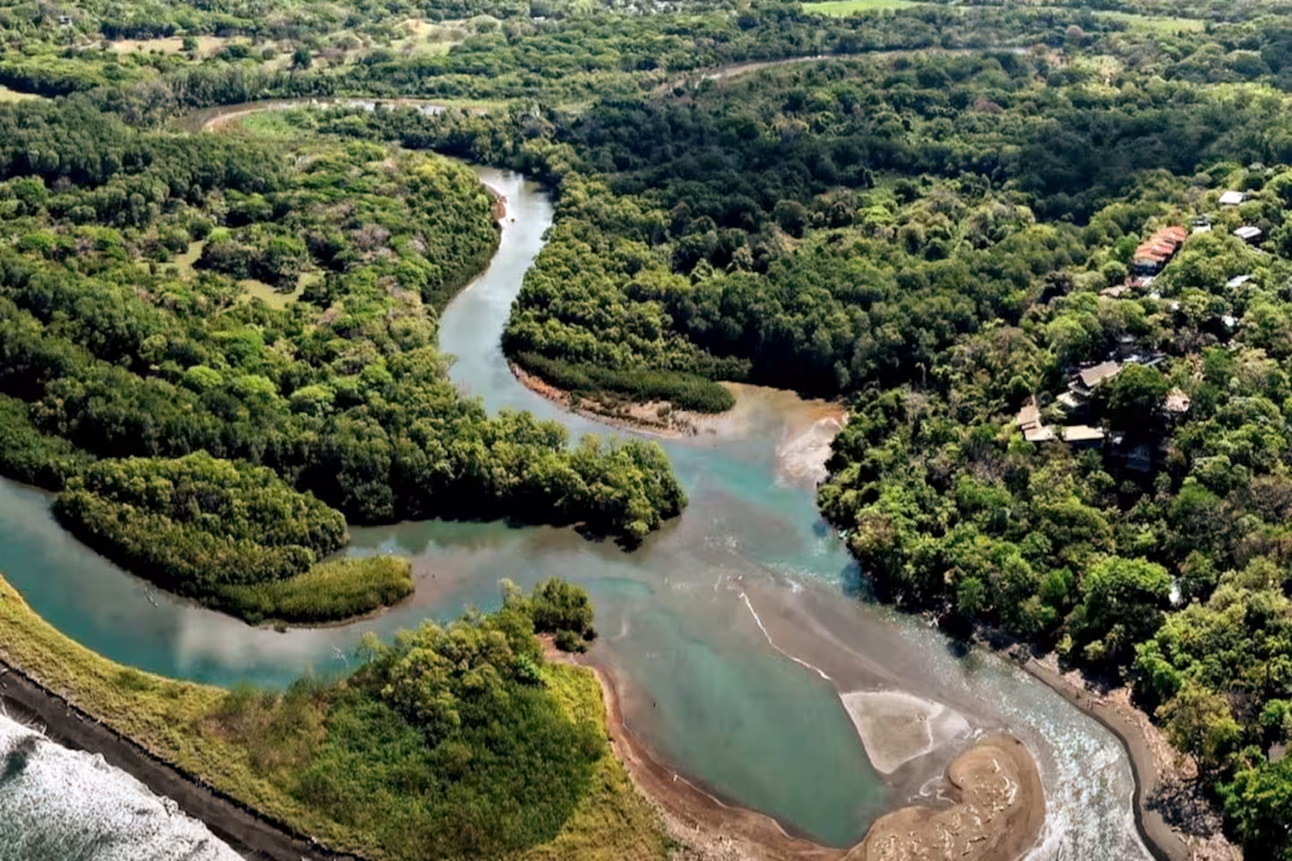 Natural river in the area