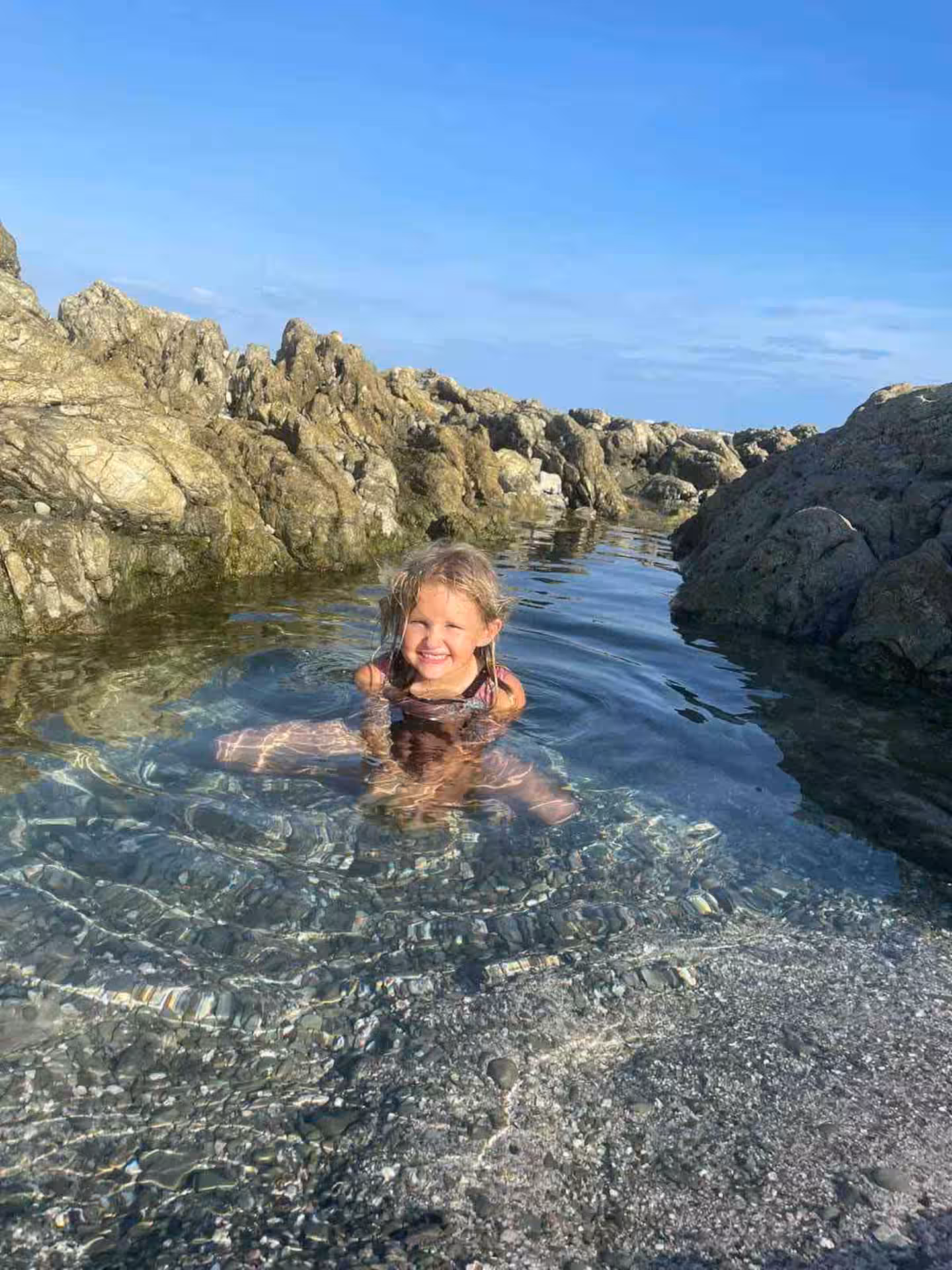 Natural tidal pools to explore